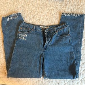 ASOS DESIGN Tall Florence Authentic Straight Leg Jean Destroyed size 30